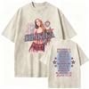Retro Gewaschen Shakira LMYNL Welttournee 2026 T-Shirts Las Mujeres Ya No Lloran Doppelseitiger Druck T-Shirt Herren Damen Oversized T-Shirts
