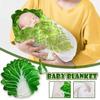 Baby Swaddle Blanket Cabbage Photo Blankets with Hat Infant Swaddle Wrap Unisex Blankets Memory Photography Background Props for Newborn Toddler