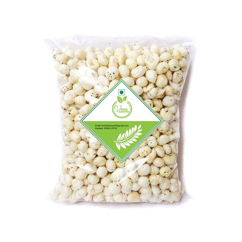 VEXA NATURALS Premium Phool Makhana | Fox Nuts/Lotus Seeds |Natural & Crunchy Makhana Fit for Fasting | High Protein & Rich in Fiber | 100gm
