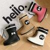 Japanese-style cute children's parent-child rain boots for girls, suitable for students and older children, non-slip soft-soled rain boots with plush