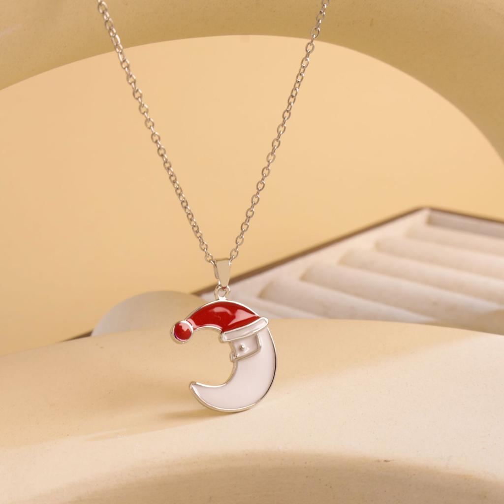 Halskette Damen Europäisch und Amerikanisch Weihnachten Vielseitige Atmosphäre Halskette Nischendesign High-End Titanstahl-Accessoires