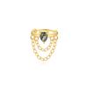 CANNER 1PC Natural Water Grass Horse Eye Zircon 925 Silver Piercing Earrings For Women Ins Simple Green Moss Earring