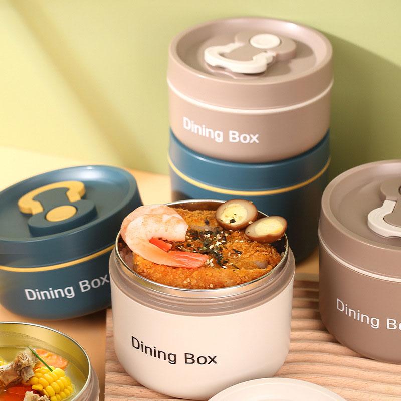 Mini Lunch Box 350ml Stainless Steel Insulation Lunch Box for Office Workers Soup Cup with Lid Lunch Box for Primary School Stud