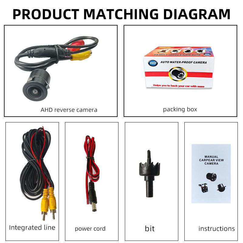 Universal Car HD 720p Ahd Korea Car Camera Starlight Night Vision Waterproof Car Reversing Camera 170 Degrees Fisheye Camera