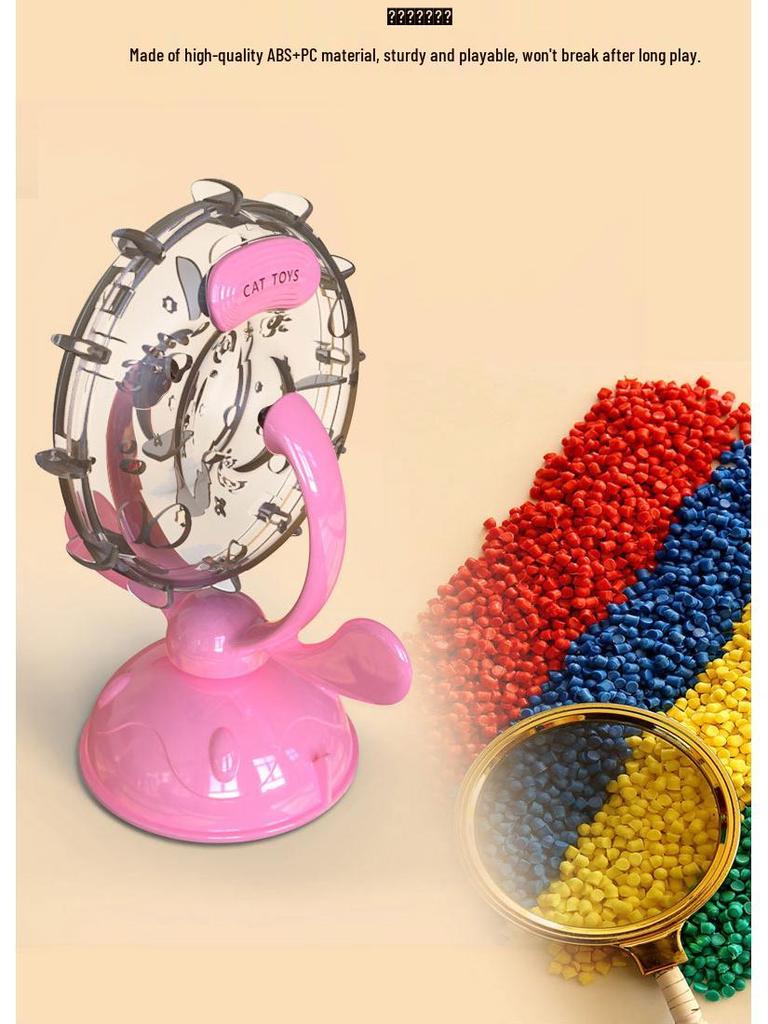Cat Toy Boredom Buster: Rotating Windmill & Food-Leaking Ferris Wheel