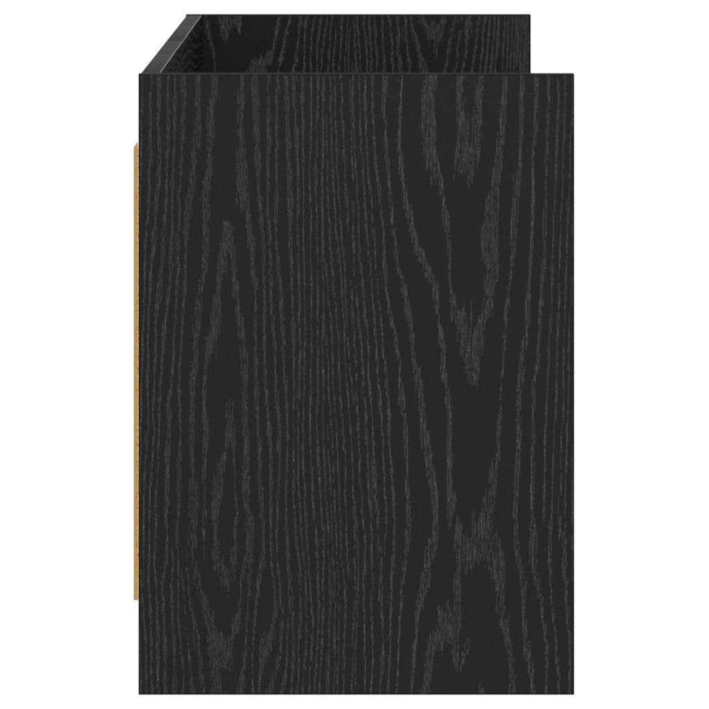 TV Cabinet 135 x 33 x 47 cm Black Oak Particleboard