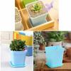 10pcs/set Colorful Multi Square Nursery Flower Pots Succulent Plant Pots Lightweight Reusable Plastic Plant Pot With Drain Tray