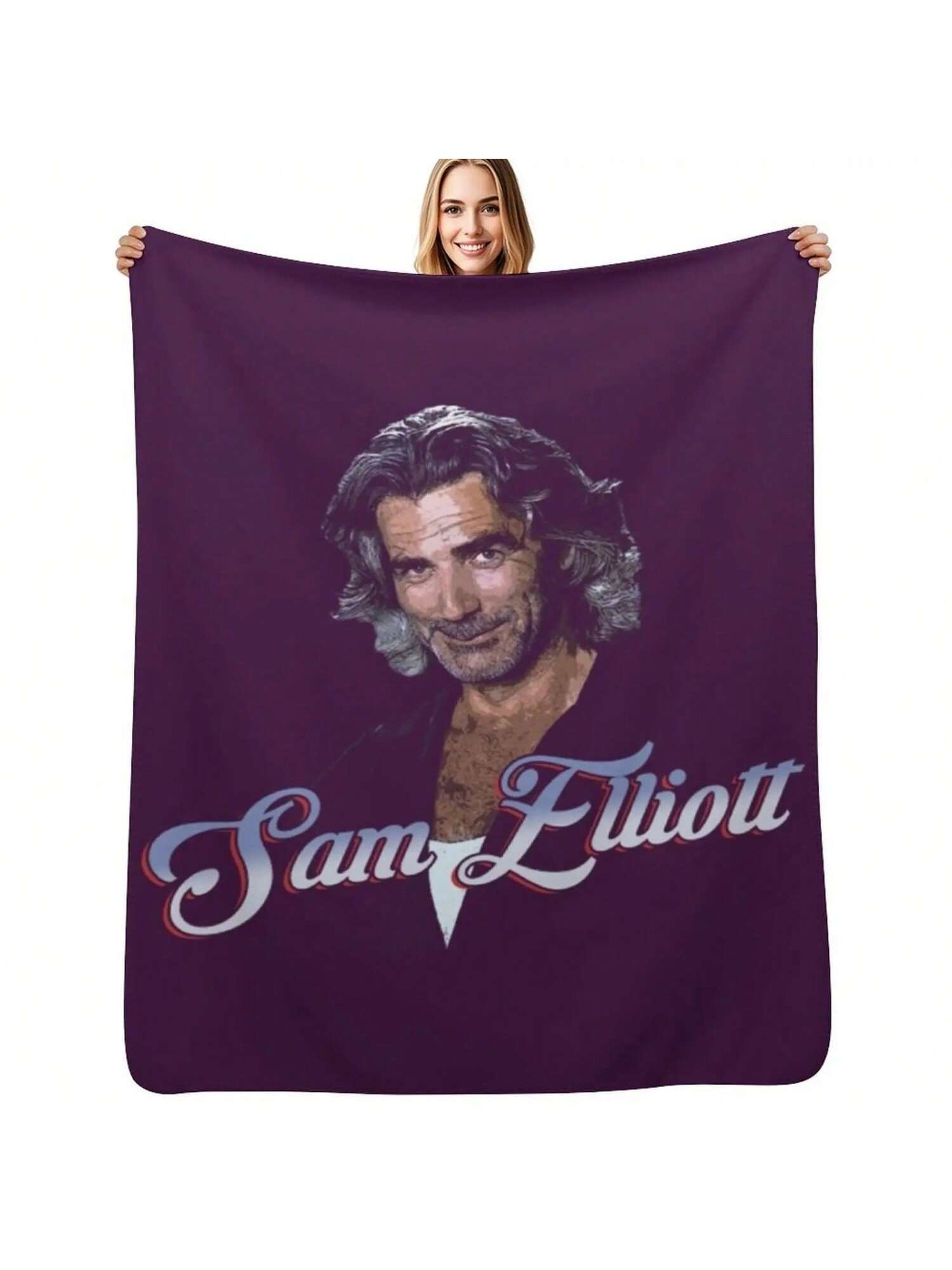Sam Elliott T-ShirtSam Elliott As Wade Garrett From Roadhouse Throw Blanket Picnic Halloween Decorative Throw Sofa Blanket S