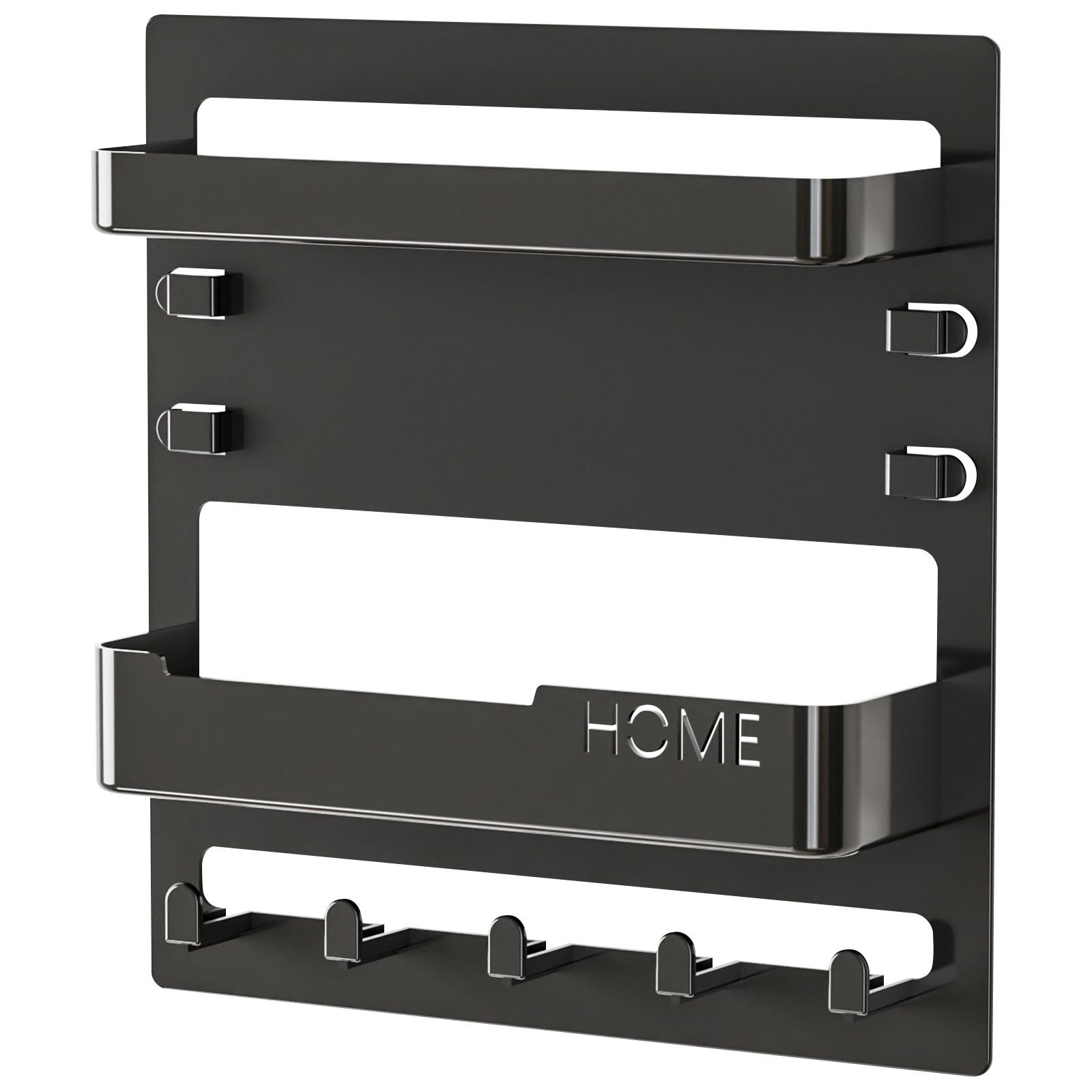 Wall Mounted Storage Box Remote Control Air Conditioner Organizer Storage Case Mobile Phone Plug Holder Stand Container Rack