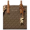 Michael Kors Laila Gold Logo Print Faux Leather Mini Tote Bag Women Handbags Acorn-Brown 32F5G9IC0B-BRN
