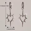 1 Pair Of Retro Gothic Style Thorn Heart Design Earrings, Heart-Shaped Earrings With Spikes, Neutral Earrings Holiday Party Gift