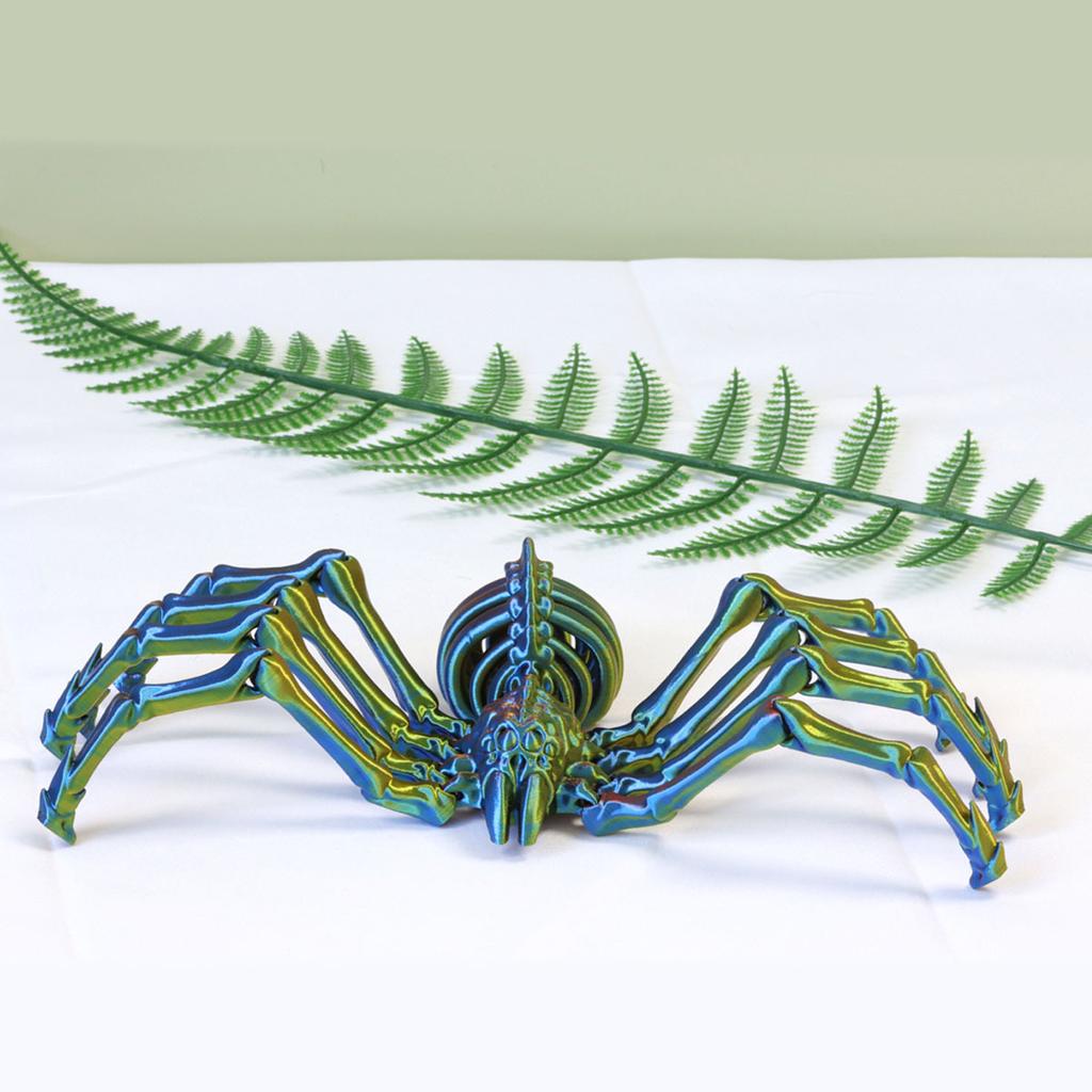 Halloween Horror Crawling Spider Toy Statue 3D Printing Toys Simulation Insect Spider Toy Model Scene Decoration Children Gifts
