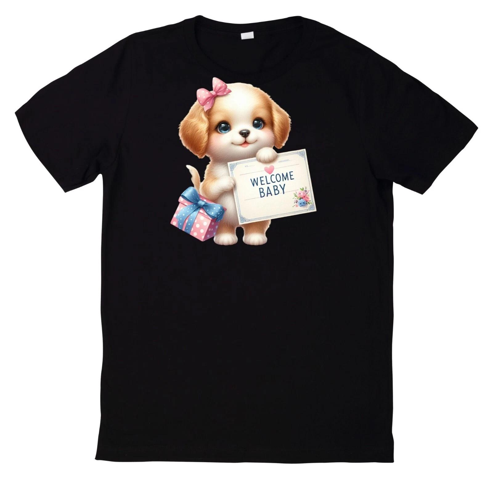 T-Shirt Willkommen Baby Lustiges Motiv Babyparty Baumwolle M