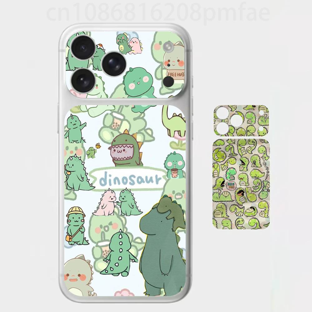 

Cute Dinosaur Premium Skin Wrap for iPhone 17 Pro/Max, Back Frame Camera Protective Decal (Not Case) iPhone17promax
