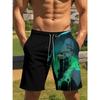 Men's Essential Casual Shorts Outdoor Wear Creative Fun Colorful 3D Printed Shorts Loose Casual Plus Breathable Cool Summer Versatile Shorts