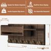 Modern Minimalist Solid Wood Wall-Mounted Entryway Key Shelf