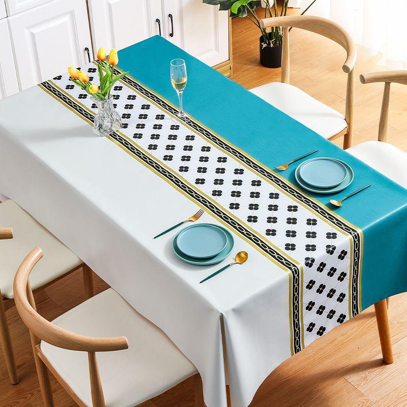 

Qianniao Grid Leather Pattern Tablecloth Waterproof and Oil Resistant PVC Simple Tablecloth Coffee Table Cloth Dining Table Mat 90x150cm