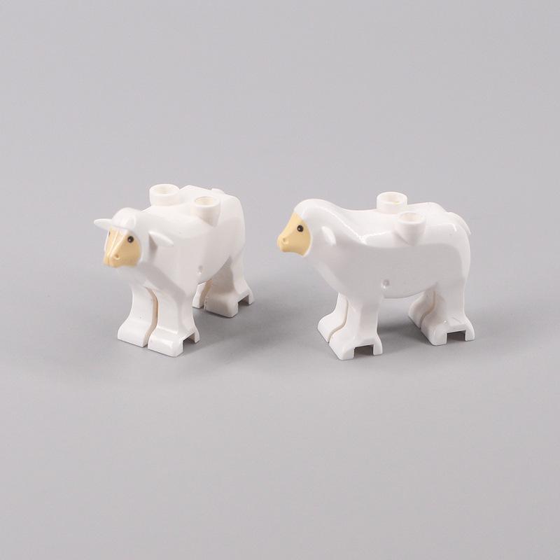 Animal Printed DIY Parts: Goat, Seagull, Penguin, Fish, Sheep - Compatible with MOC Building Block Toys