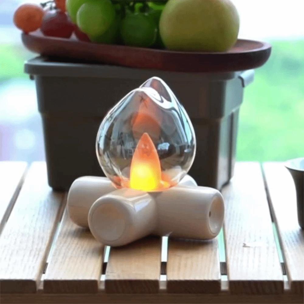 Creative Atmosphere Flame Night Lamp Rechargeable Eye Protection Table Lamp Portable Retro Sleep Light Gift