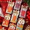 4pcs Hot Stamping Folding Red Envelopes Blessings Printing Red Packet HongBao  Year of The Snake