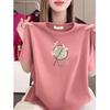 Women's Summer Short-sleeve Printed T-shirt - Loose, Slimming, Casual Wear
