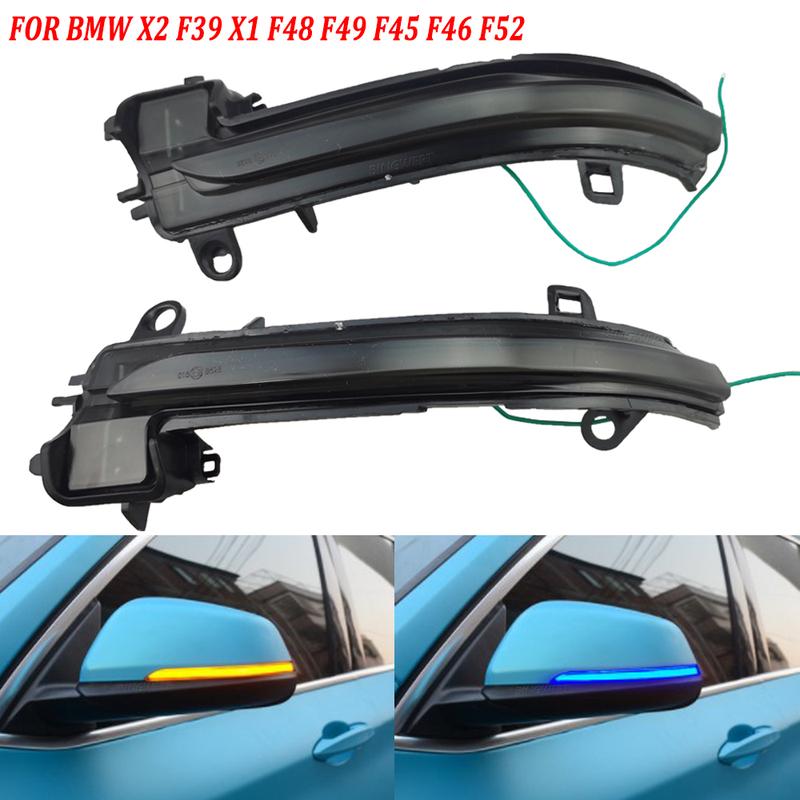 2X Turn Signal Blinker Sequential For BMW 2 Series Active Tourer F45 2015-2018 LED Dynamic Side Mirror Indicator Light Lamp