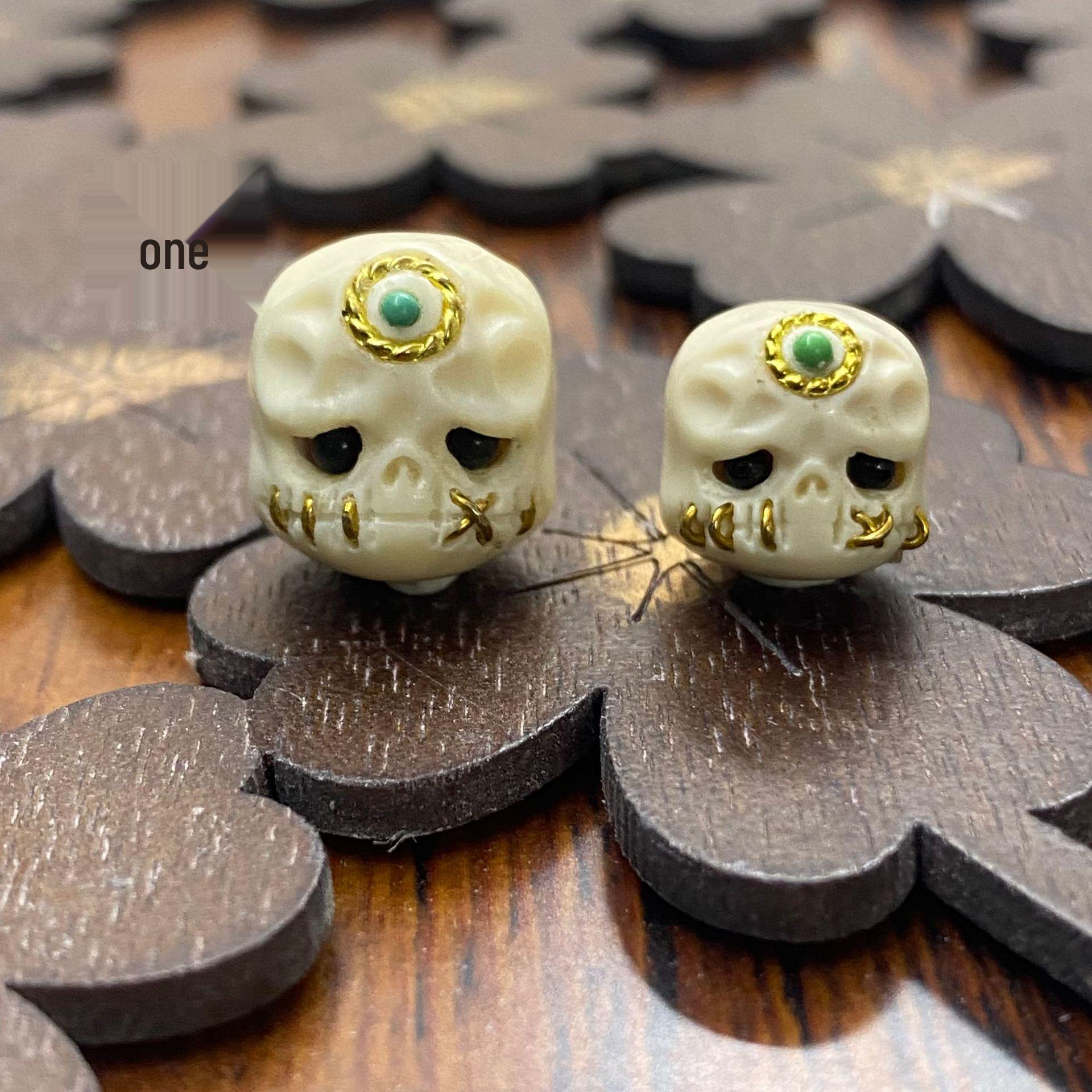 Tanglong Mammoth Carved Ice Material Adai Waist & Spacer Bead - DIY Cloud Back Accessory Approx. 11+mm