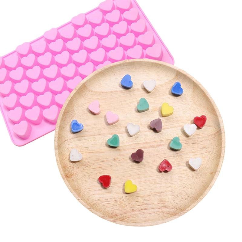 55 Small Heart Shaped Silicone Cake Mold Heart Chocolate Pastry Molds Diy Baking Decoration Kitchen Ice Cube Crystal Epoxy Mould