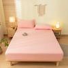 High Quality Fitted Sheet Single Double King Queen Size Mattress Cover With Elastic Band Bed Sheet 90/120/150/180 Fit Sheet