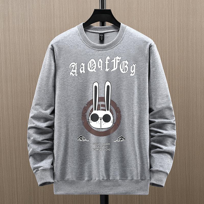 Spring and Autumn Plus Size Sweatshirt Men's Round Neck Loose Big Belly Casual Long-sleeved Bottoming Shirt  4XL-11XL