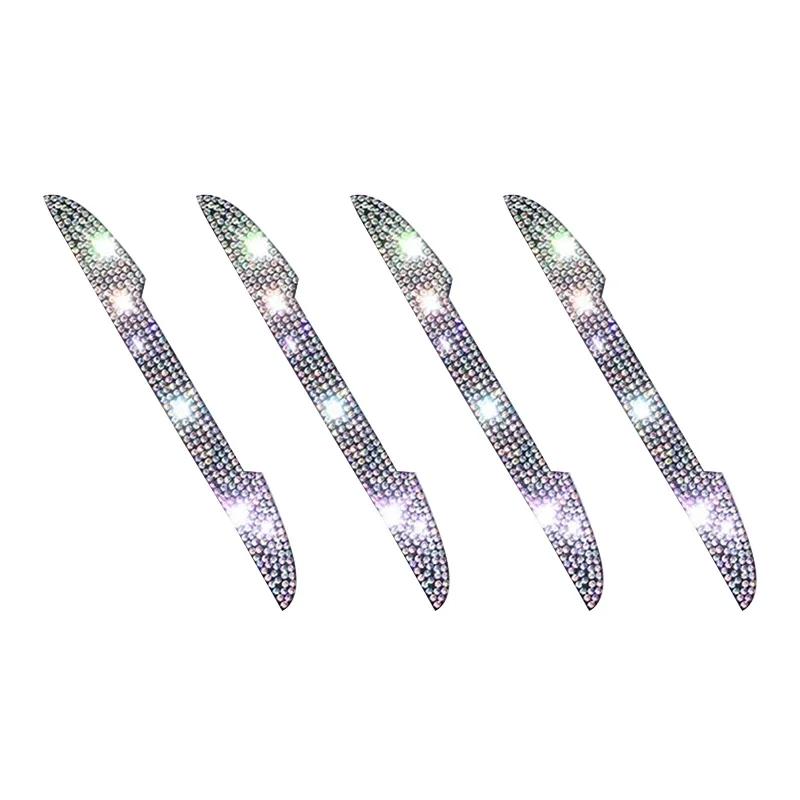 Car Door Edg Scratch-resistant Stickers Handle Car Rearview Mirror Protector Rhinestone Crystal Bling Decoration Sticker Decal