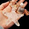 Chain Women Pendant Pearl Starfish Accessories Starfish Keychain Key Ring Shell Keychain Key Chains
