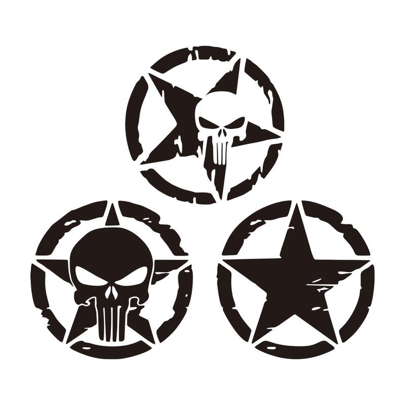 Car Stickers Vinyl Decal Army Star Sticker For JEEP Wrangler and All Other 4x4 Models Accessories Decoration