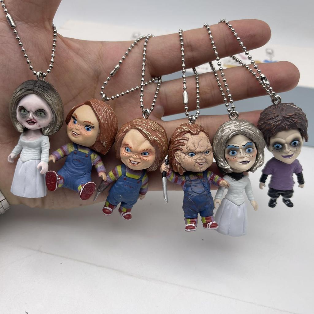 Bambola Nuova Spettrale Modellazione Figure d'Azione Horror Giocattoli Decorazione Ciondolo Oscillante Portachiavi Fascino Regali per le Feste dei Fan