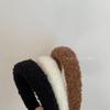 High-End Women's Lamb Wool Headband: Winter Fashion, Solid Color, Stylish, Everyday Wear