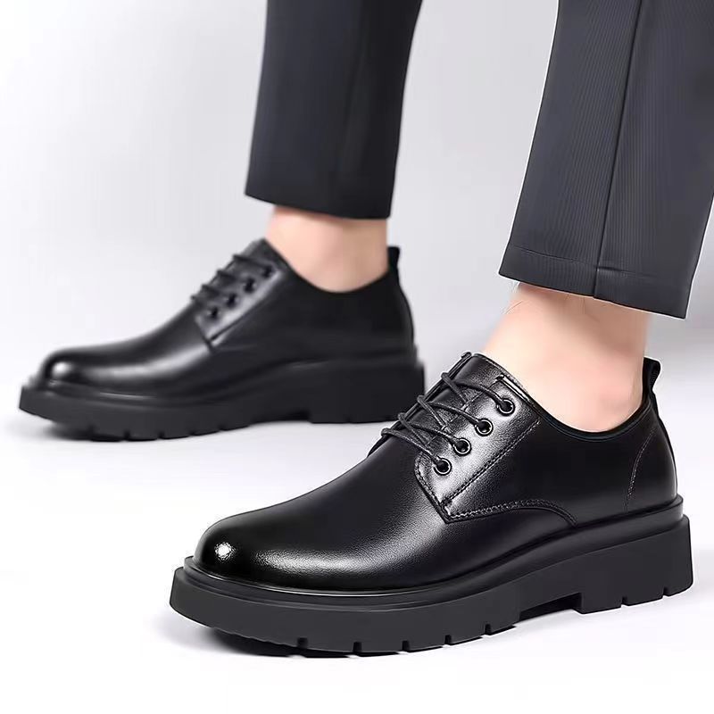 Men's Business Leather Shoes Spring New Fashion Versatile Non-slip Wear-resistant Best Man Shoes Kitchen Work Shoes