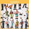 High-quality Plastic Farm Figures Farmer Rancher Worker Farmwoman