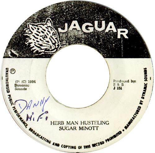 7inch Record SUGAR MINOTT - Herb Man Husteling NONE Jaguar 1984 Jamaica Reggae, Ska & Dub Used