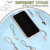 Six cute and beautiful cat-shaped phone charms, handmade, suitable as pendants, keychains, etc.