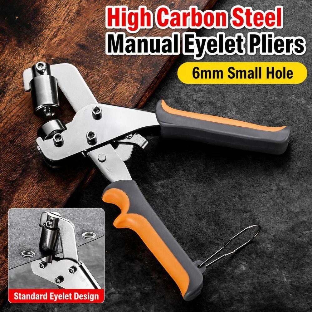 Metal Eyelet Pliers Rubber Grip Grommet Press Tool New Eyelet Setting Tool Tarpaulin Repair