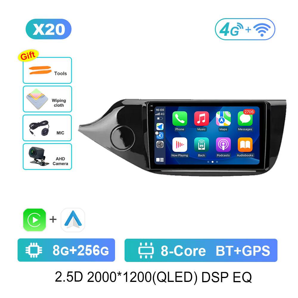 Car Radio Multimedia Player Android 14 for KIA Cee'd CEED JD 2012 - 2018 WiFi DSP Stereo GPS Navigation 4G HD Screen Bluetooth