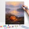 Halloween Pumpkin Sunset Lake Landscape Digital Oil Painting Coloring Painting Hand Painting Home Decoration