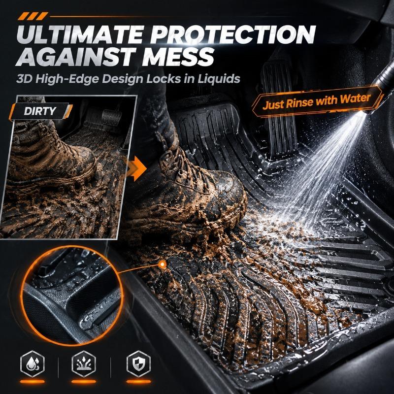 TPE Car Floor Mats Trunk Mats For Ford F150 F-150 North American Fuel Versions 2015-2026 Car-specific Half-cover Car Accessories