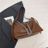 Fashion Chain Shoulder Bag Hobo Design Underarm Handbag Solid Pu Leather Ladies Bag Large Capacity Dumpling Crossbody Tote Bag