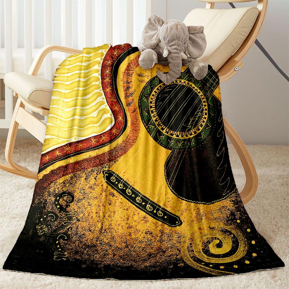 Guitar Blanket Soft Warm Cozy Perfect for Sofa Office Office Chair for All Occasions Modern Unique Gift for Family and Friends Camping