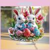 Easter Bunny Egg Colorful 2d Flat Acrylic Living Room Desktop Decoration Gift Ornaments