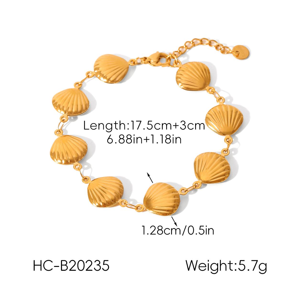 

Seashell necklace and bracelet for women, light luxury versatile earrings, high-end titanium steel jewelry