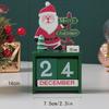 Festive Countdown Wooden Calendar: Christmas Decoration for Desktop and Window Display