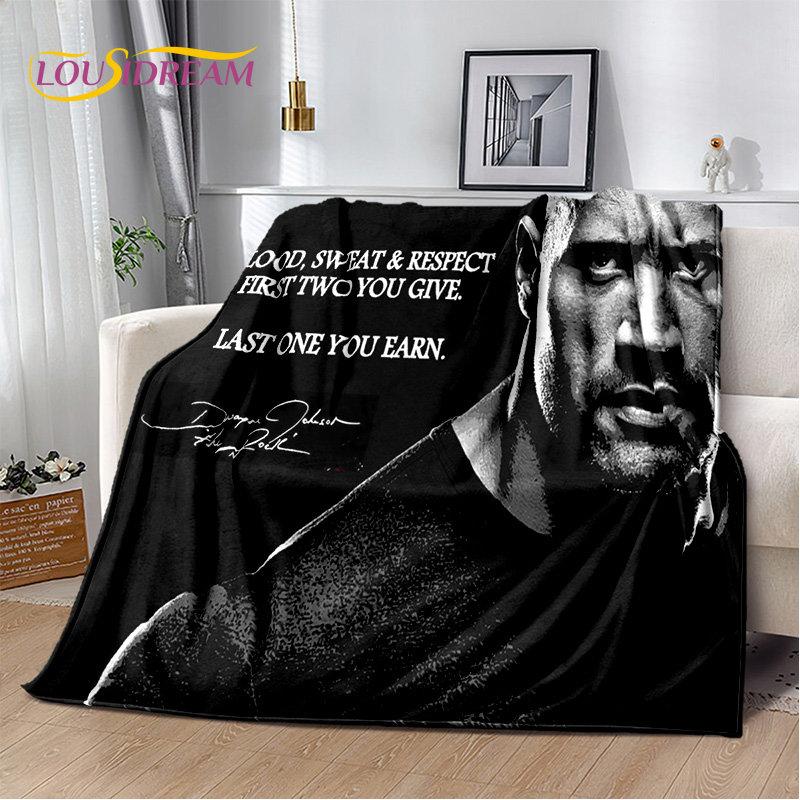 HD The Rock Dwayne Johnson Soft Plush Blanket,Flannel Blanket Throw Blanket for Living Room Bedroom Bed Sofa Picnic Cover Kids