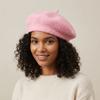Knitted Wool Painter Hat Solid Color Beanie Cap Fashion Beret Hat  Travel